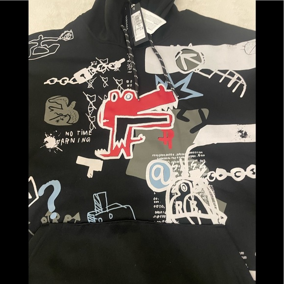 Versace Mens Graphic Print Cotton Hoodie Sz XL - Picture 5 of 11